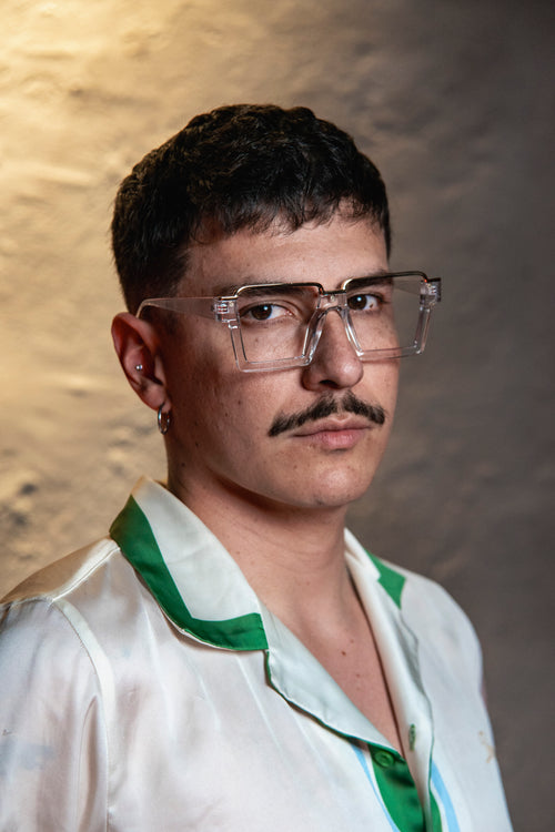 Gafas deportivas pro - vista lateral detalle diseño ergonómico deportivo